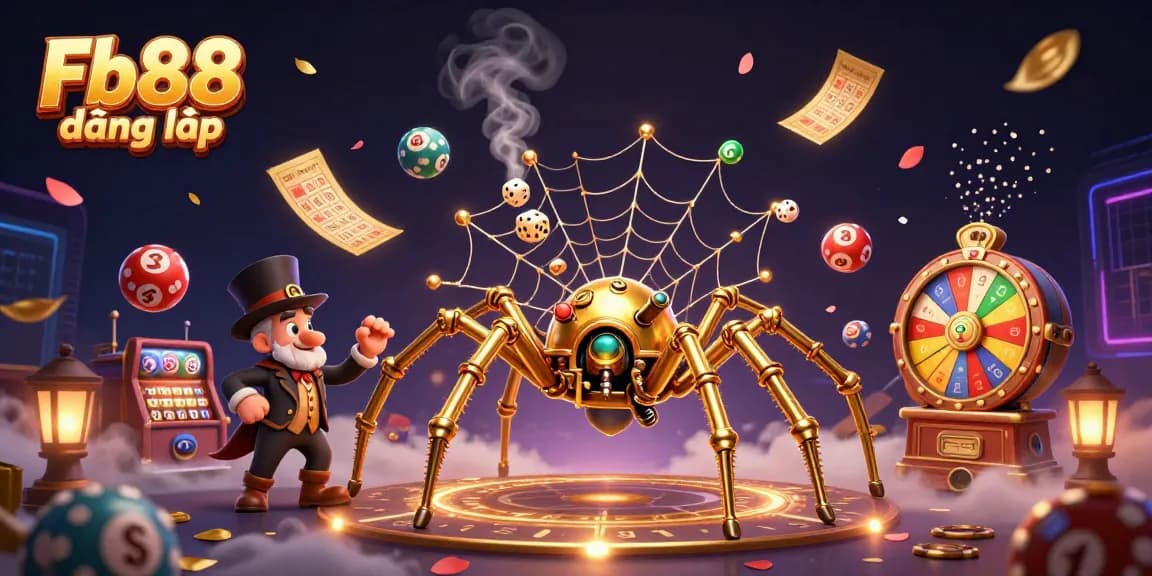 Engage with Fb88 đăng nhập by spinning colorful elements in a vibrant online casino scene.