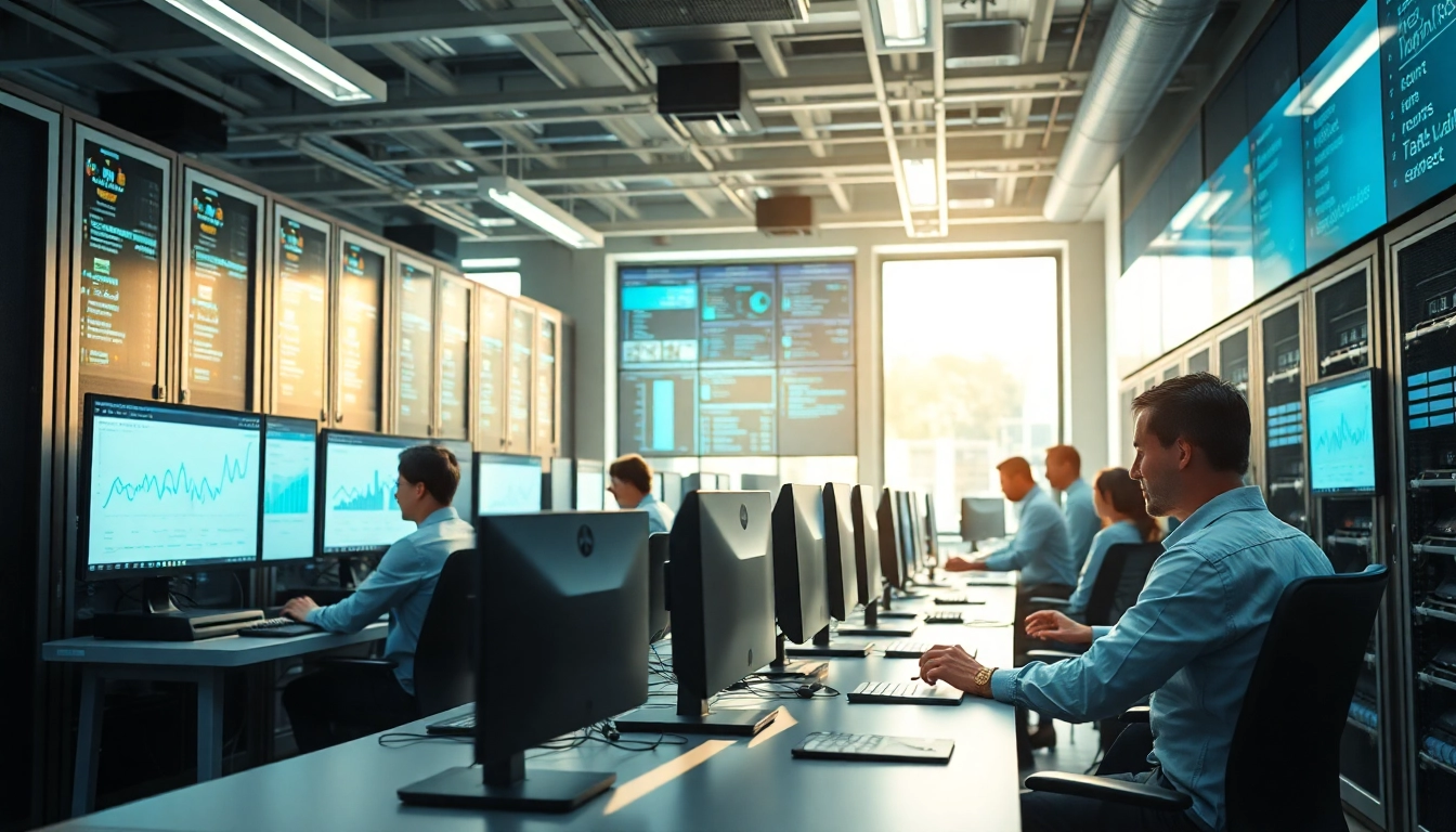 Connect with msp companies near me through expert IT service technicians collaborating effectively.