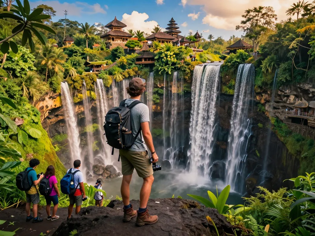 Bali tour packages offering breathtaking waterfalls and scenic hikes amidst lush landscapes.