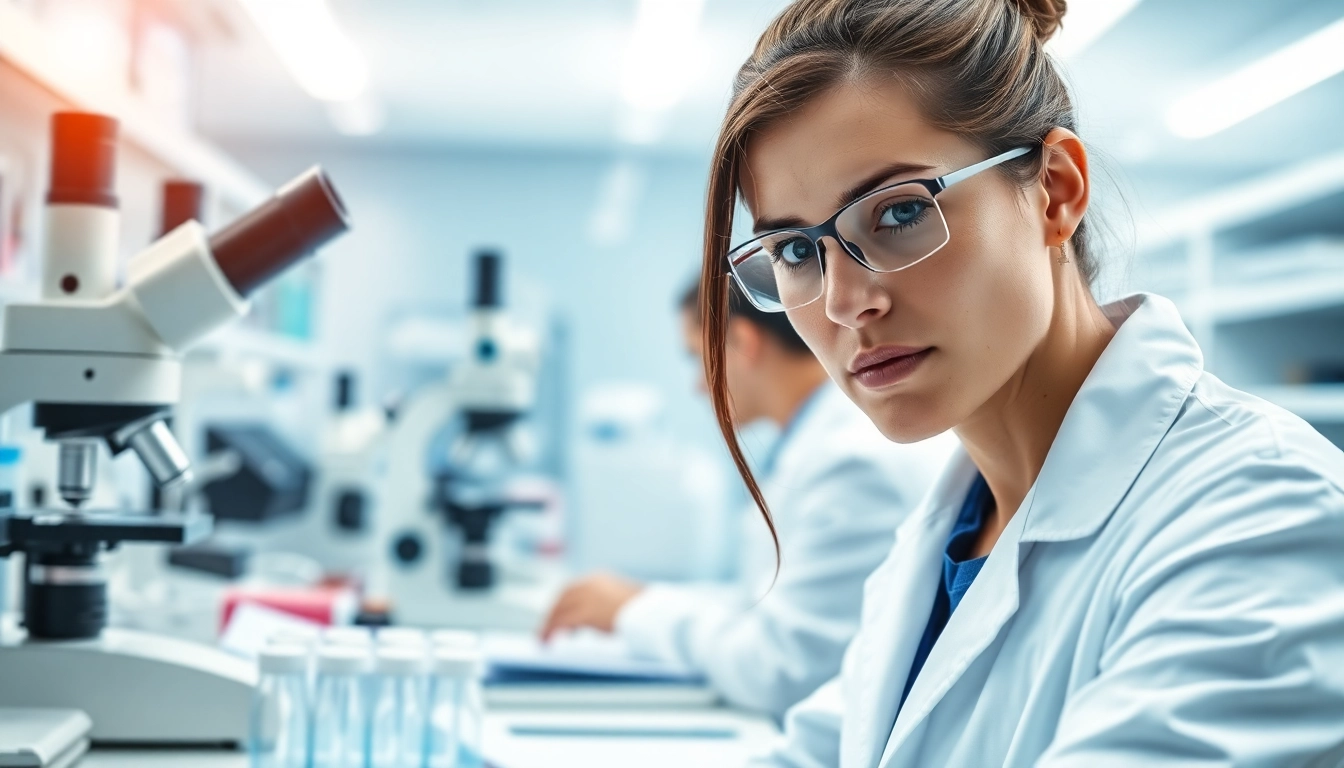 Analyze Tirzepatide in a modern lab with a focused scientist examining samples.