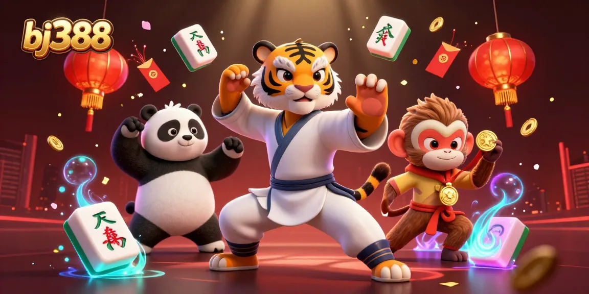 Experience the thrill of gambling with bj388, as characters engage in action-packed scenarios amidst vibrant casino elements.