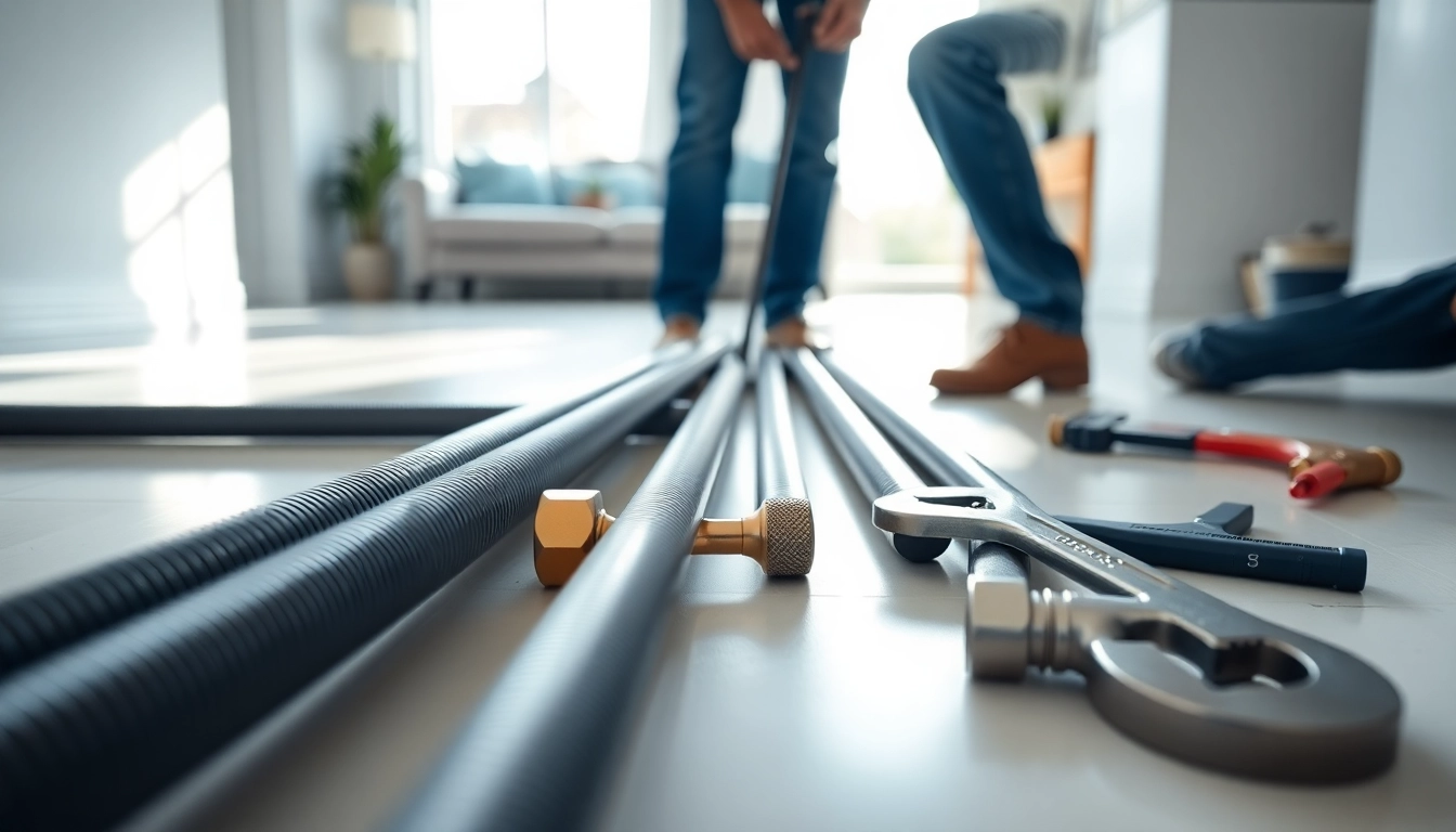 Whole house repiping services St Petersburg FL with a plumber working on modern piping materials.