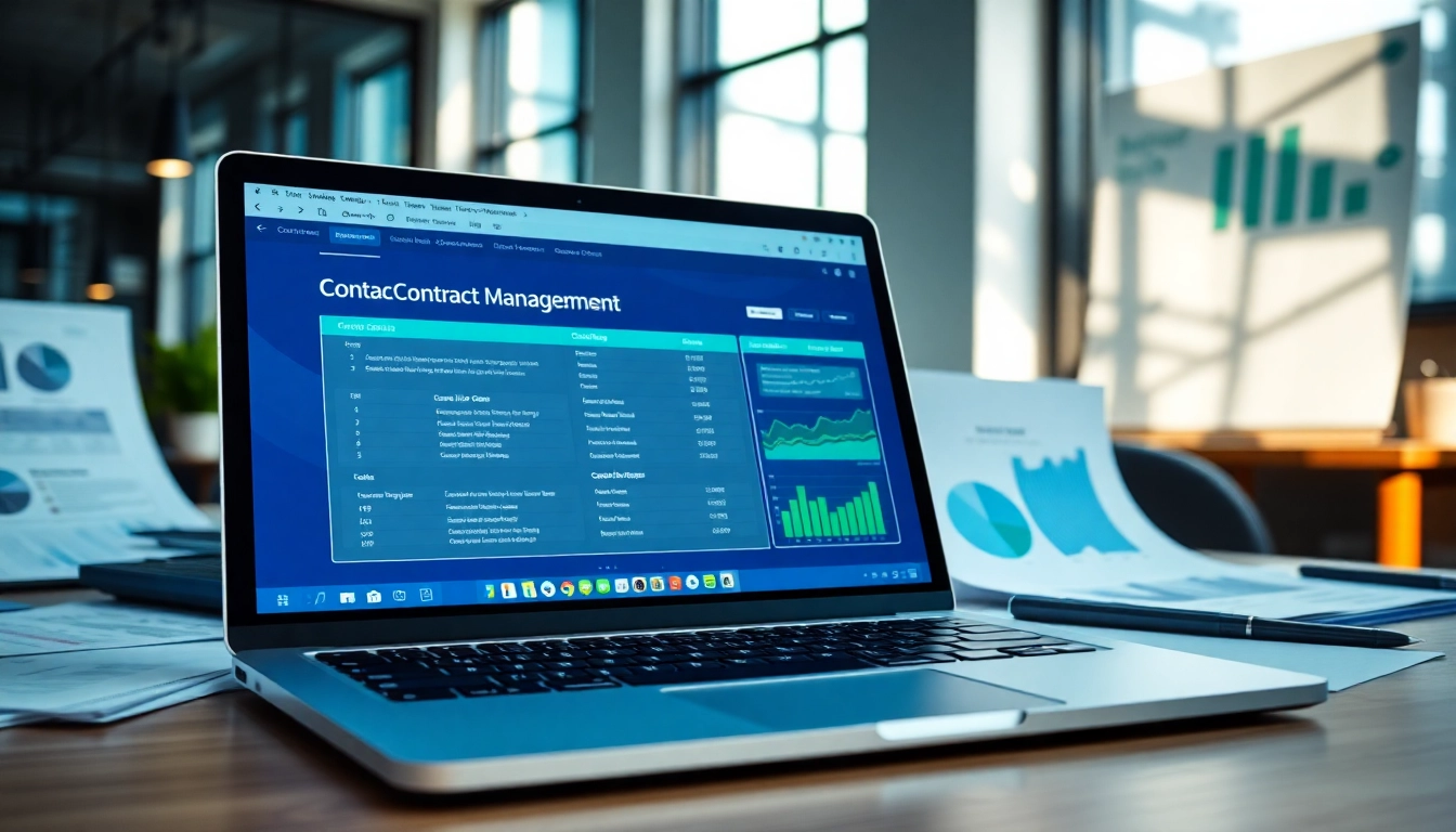 Visual representation of Contract Management. in a professional business setting.