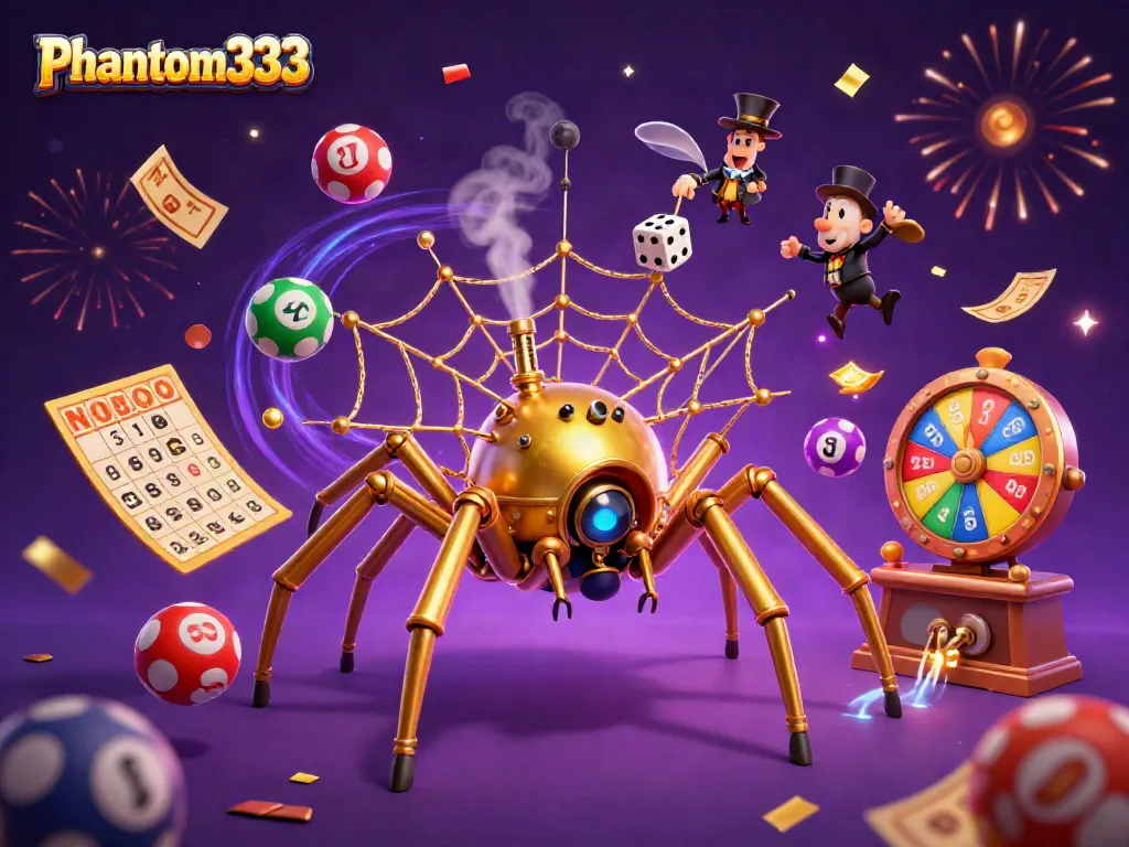 Experience thrilling gameplay with Phantom333 in an immersive casino scene featuring vibrant elements.