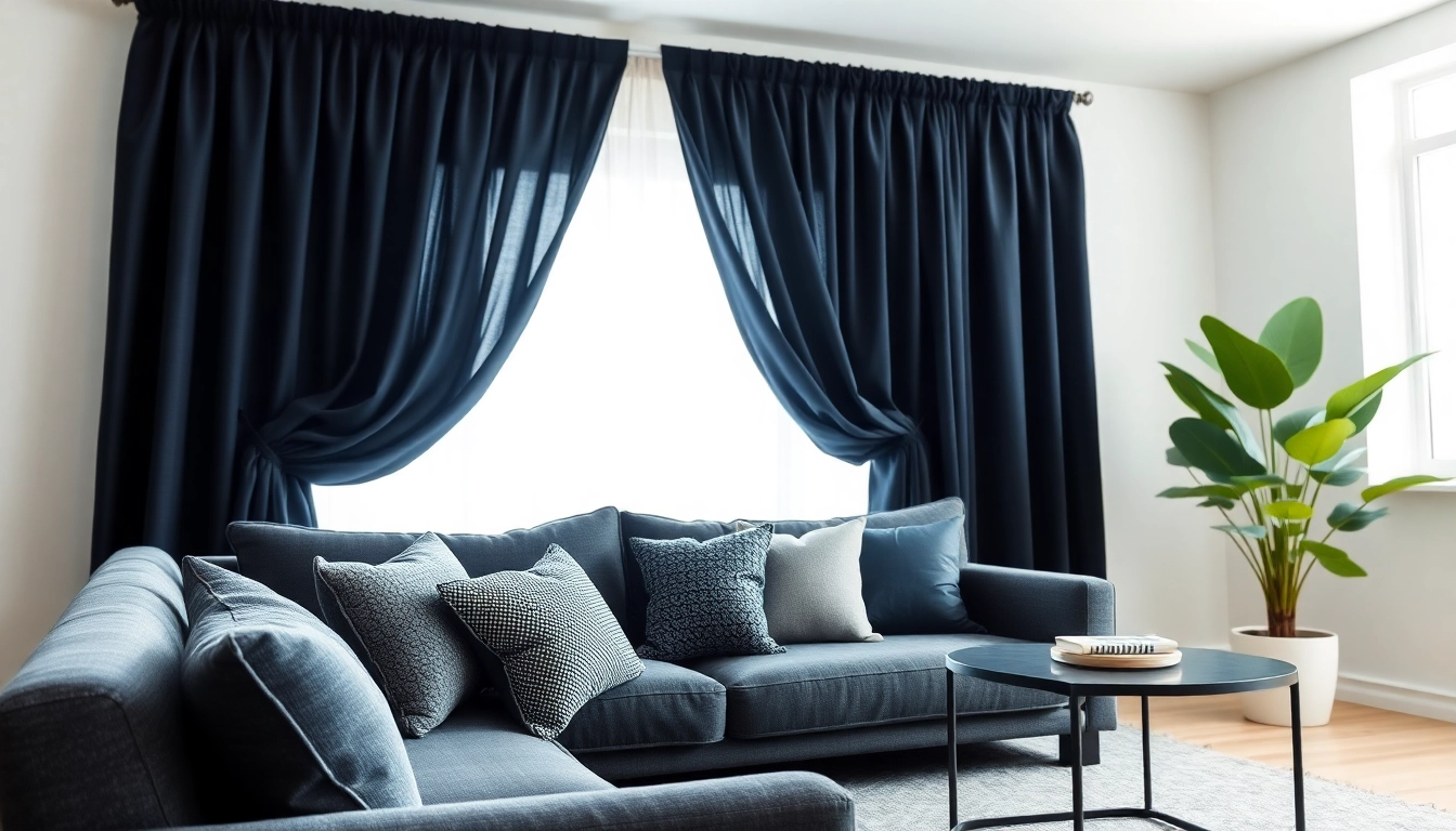 Verduisterende gordijnstof in een moderne kamer die een luxe uitstraling geeft.