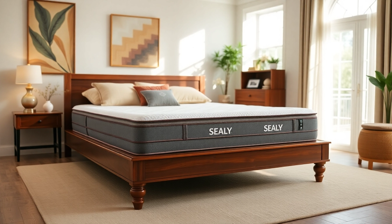 Showcasing the Sealy Posturepedic Mount Auburn mattress in a charming bedroom setting.