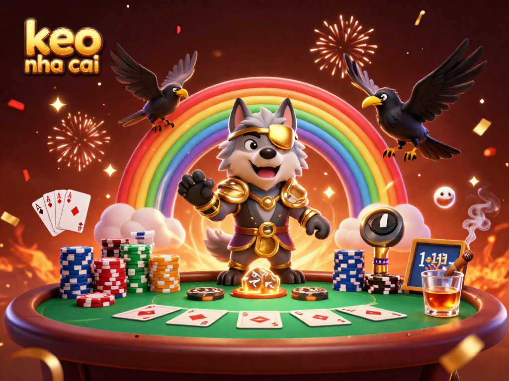 Experience keo nha cai action with Norse inspired characters among vibrant casino elements.